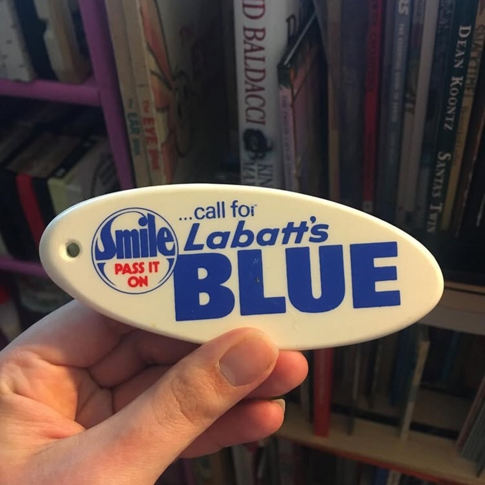 1980 L A B A T T S Blue Bottle Opener